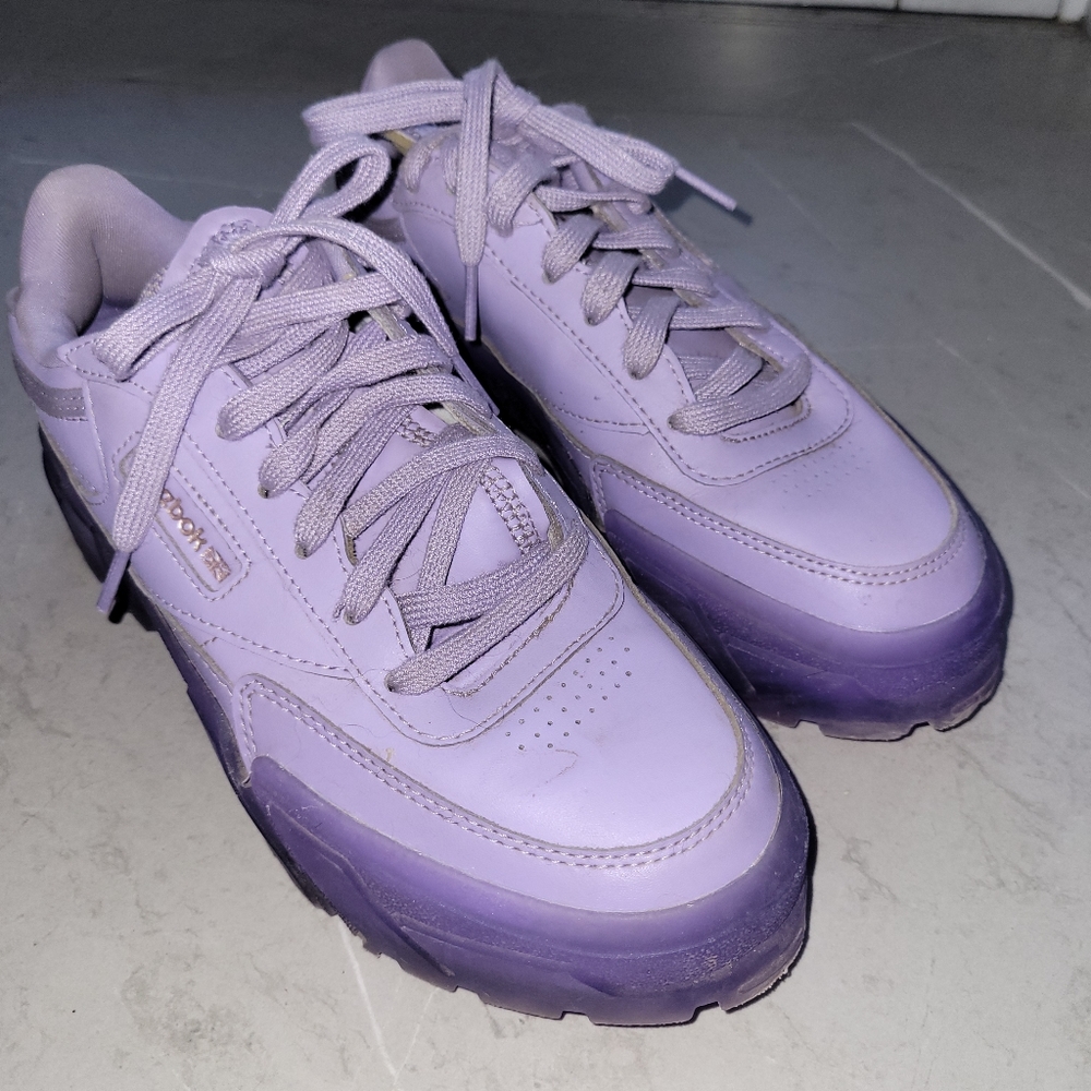 Reebok Cardi B Club C purple sneakers